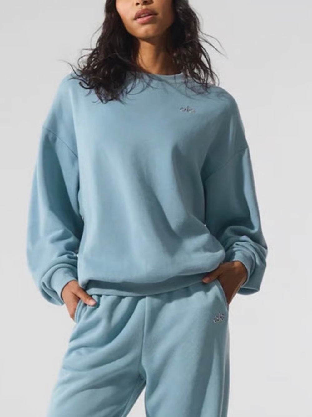 ALO Yoga Accolade Celestial Blue Pullover Sweatshirt